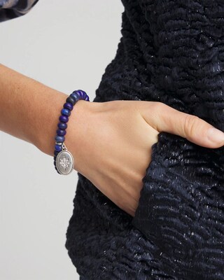 Blue Charm Stretch Bracelet