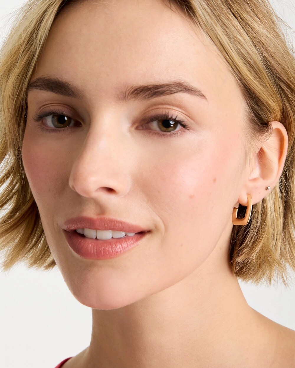 Mini Goldtone Square Earrings