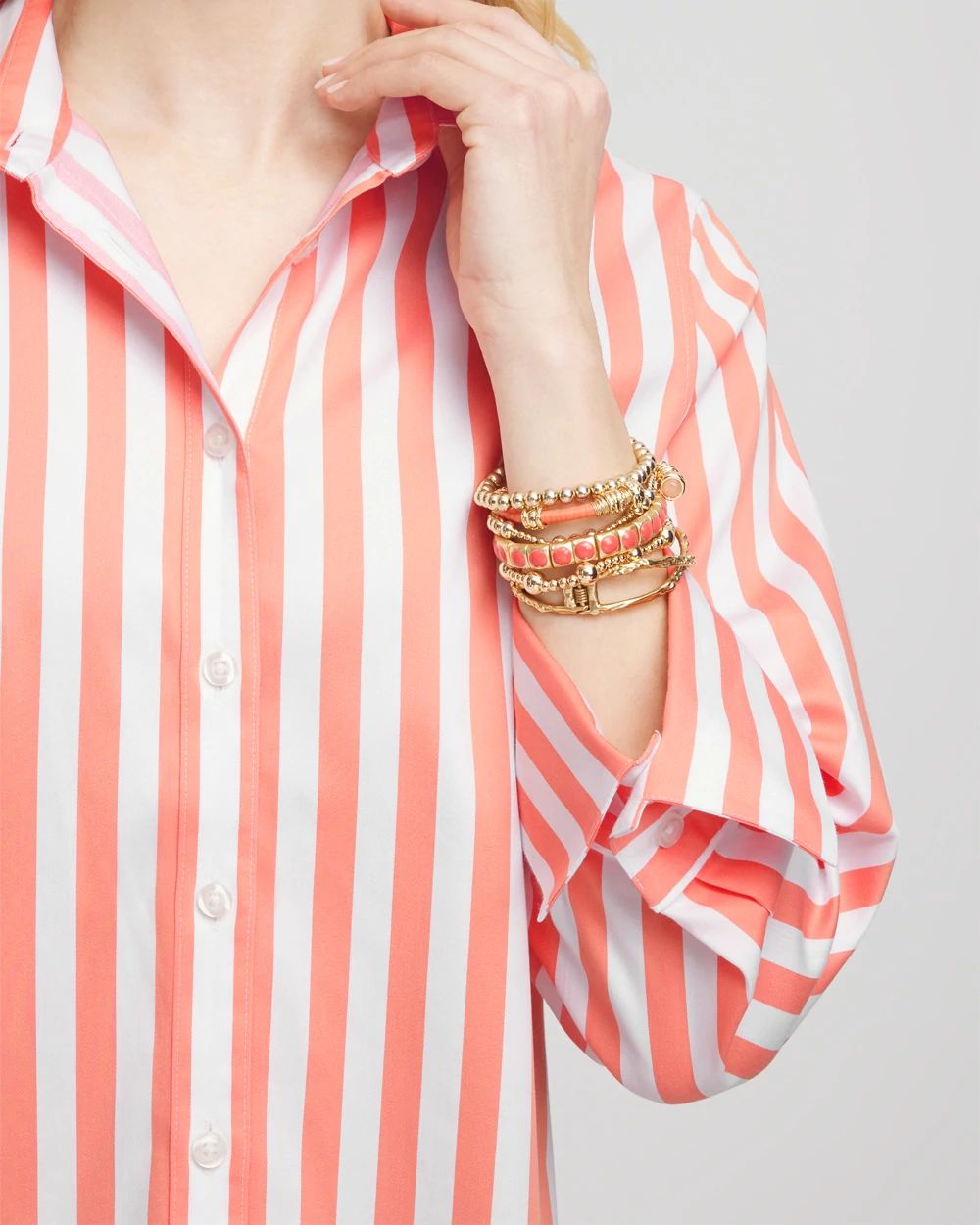 No Iron™ Summer Striped Shirt