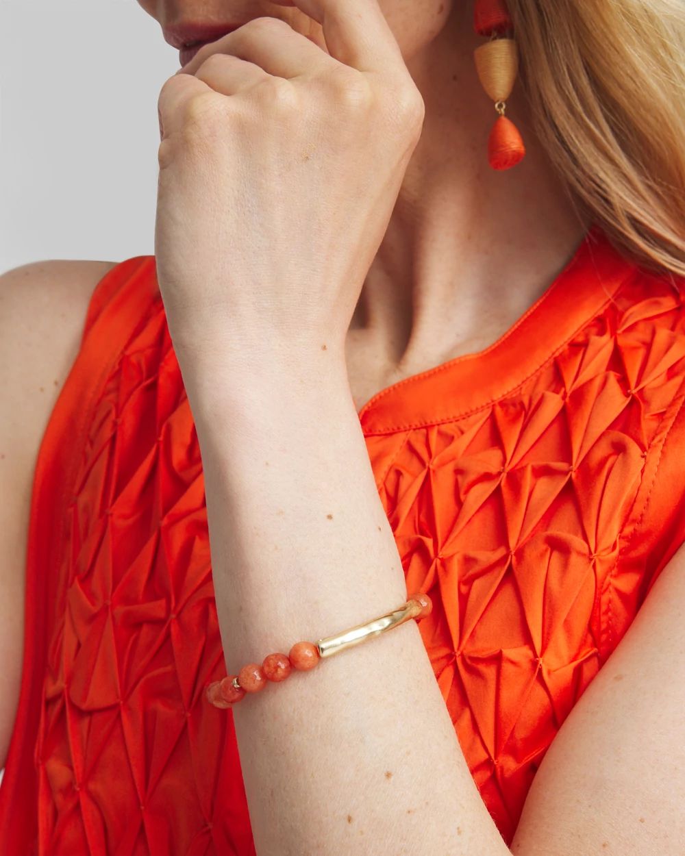 Agate Bar Stretch Bracelet