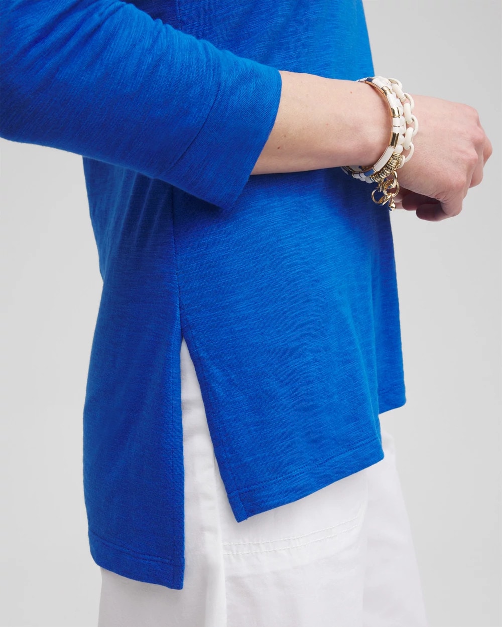 Henley Side Slit Tunic