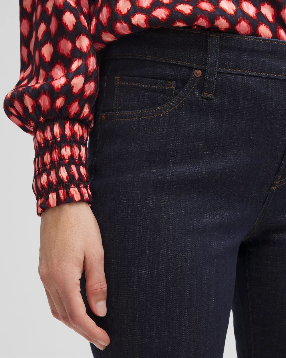 Petite Girlfriend Fray Hem Kick Flare Jeans