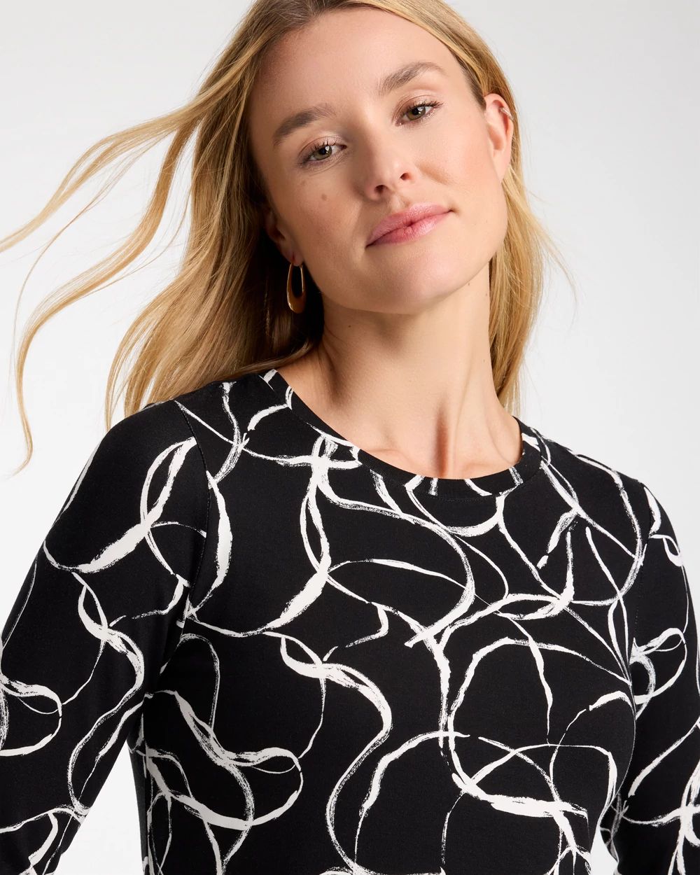 Printed Touch of Cool™ Layering Tee click to view larger image.