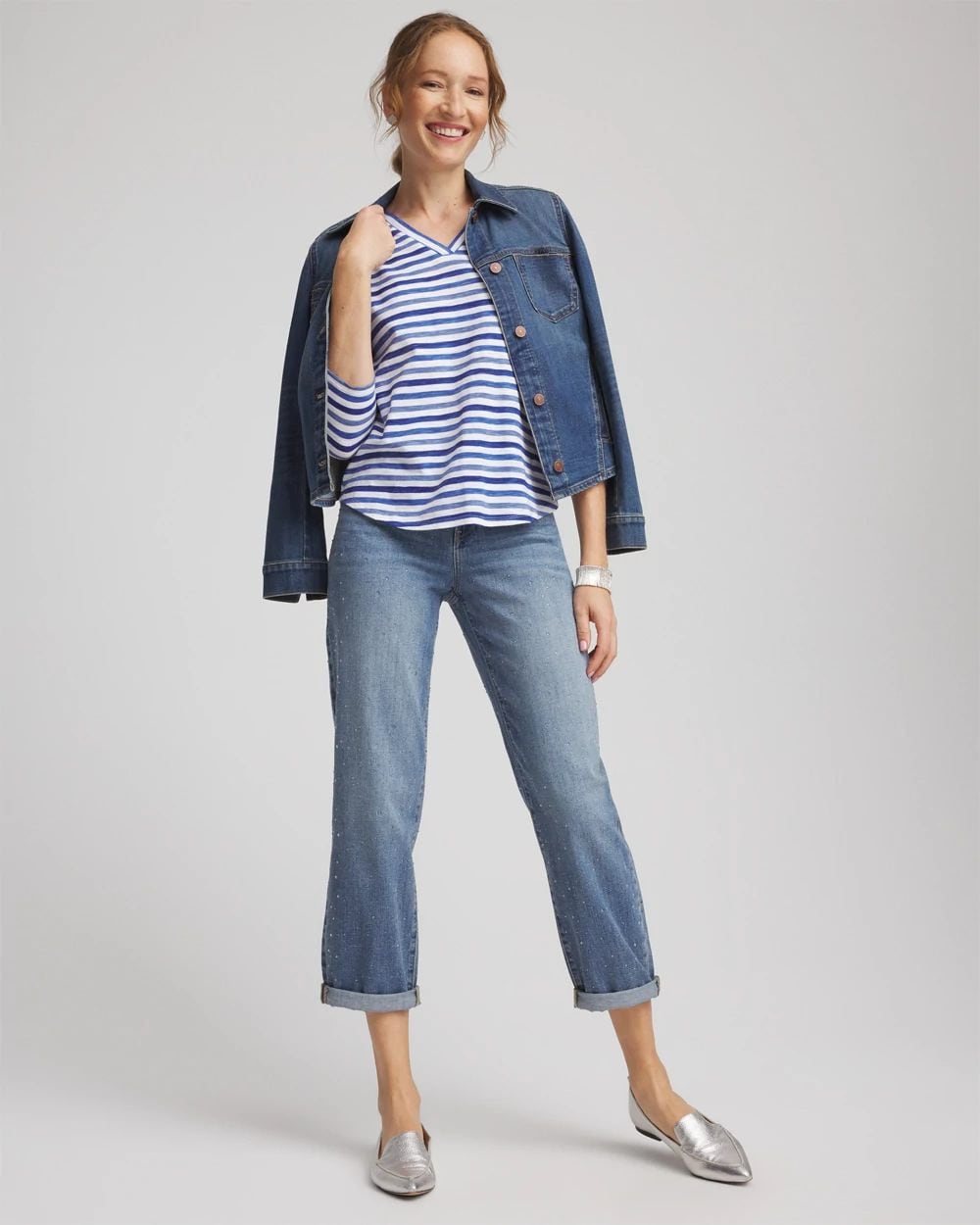 Double-Knit 3/4 Sleeve Tee