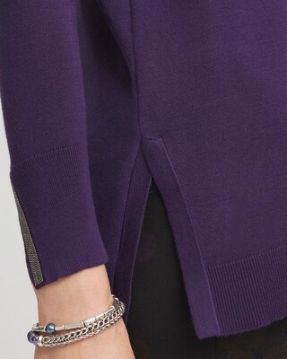 Embellished Crew Neck Sweater Tunic click to view larger image.