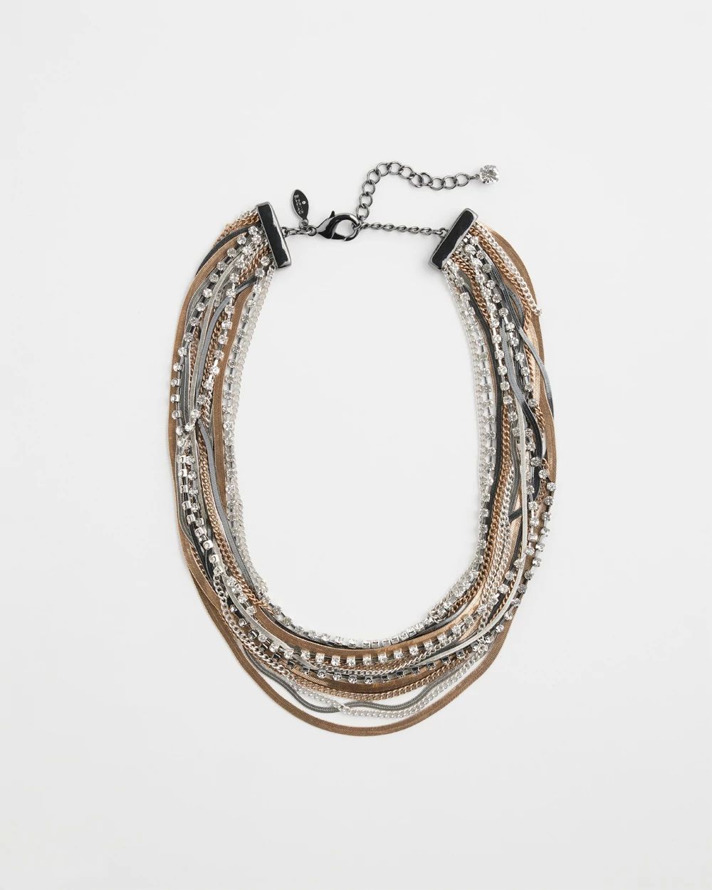 Mixed Metal Bib Necklace