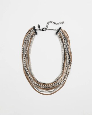 Mixed Metal Bib Necklace