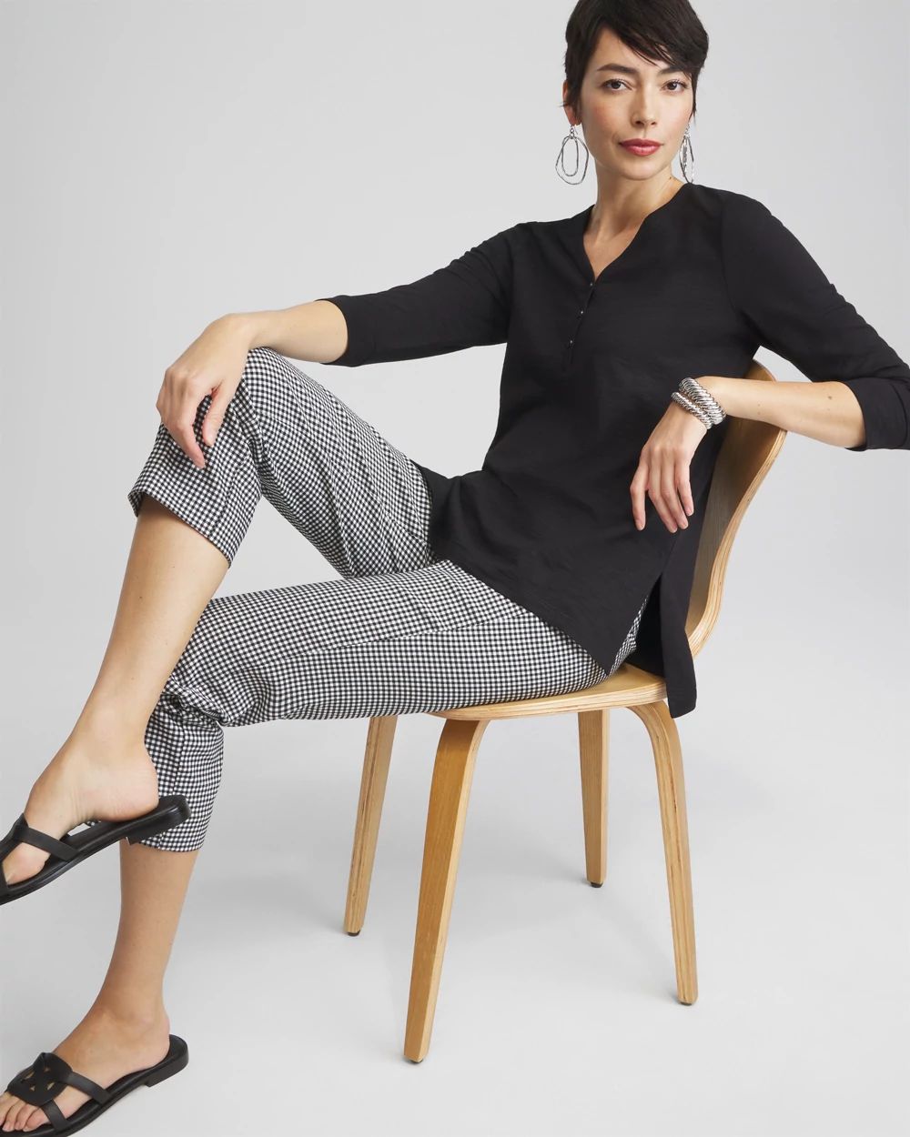 Henley Side Slit Tunic