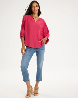 Sea Island Batwing Sleeve Blouse click to view larger image.