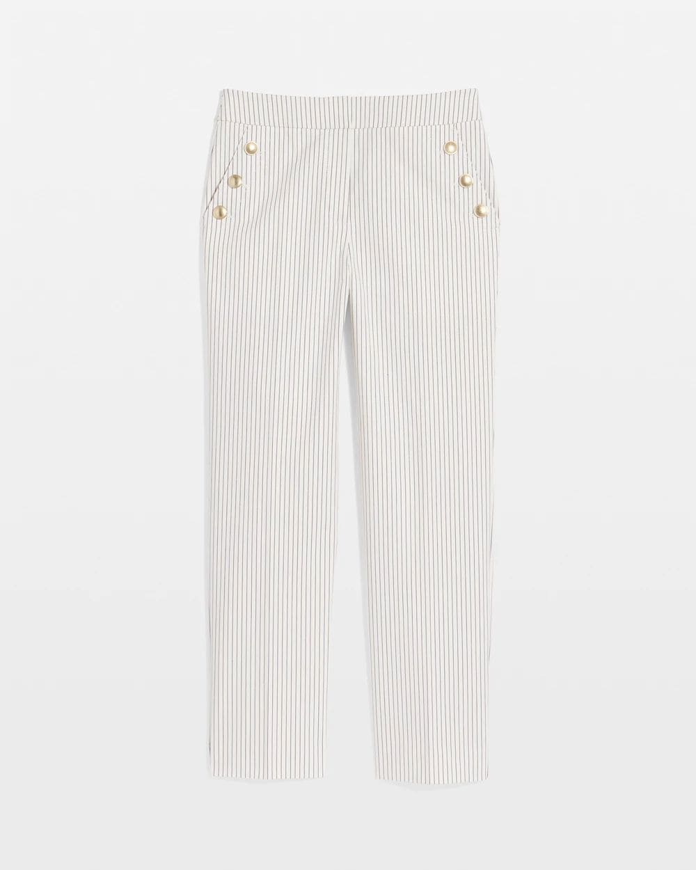 Emme Striped Sailor Straight Crops click to view larger image.