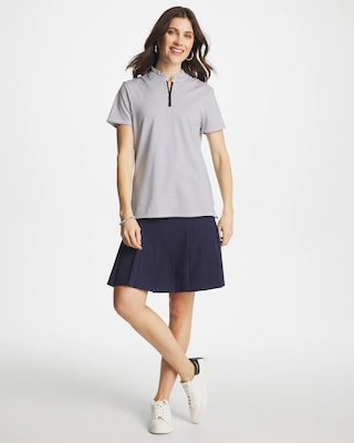 Zenergy® UPF Ruffle Striped Half Zip click to view larger image.