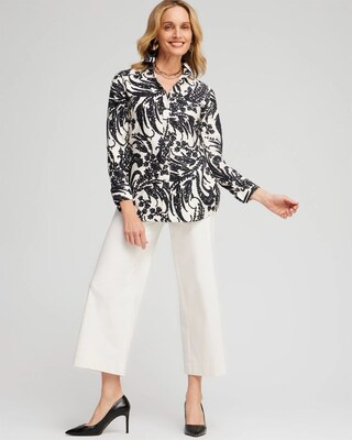 No Iron™ Stretch Paisley Shirt
