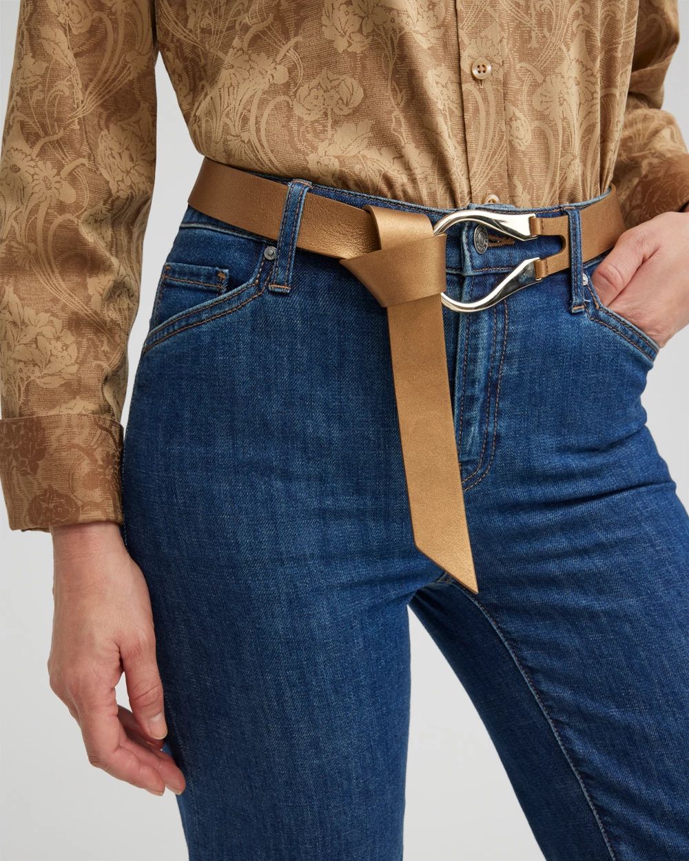 Leather Single Strap Tie Belt