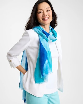 Sea Spray Oblong Scarf click to view larger image.