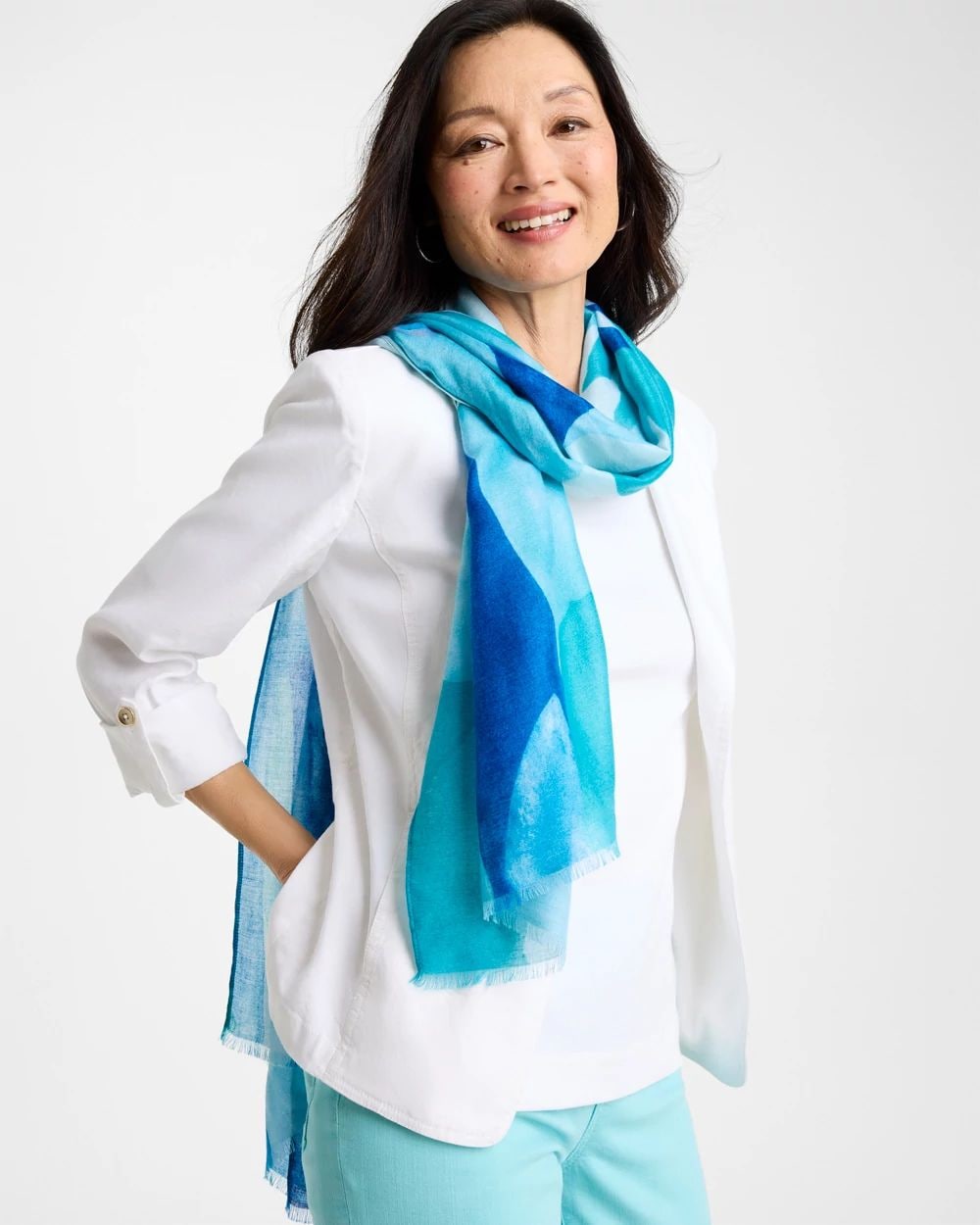 Sea Spray Oblong Scarf click to view larger image.