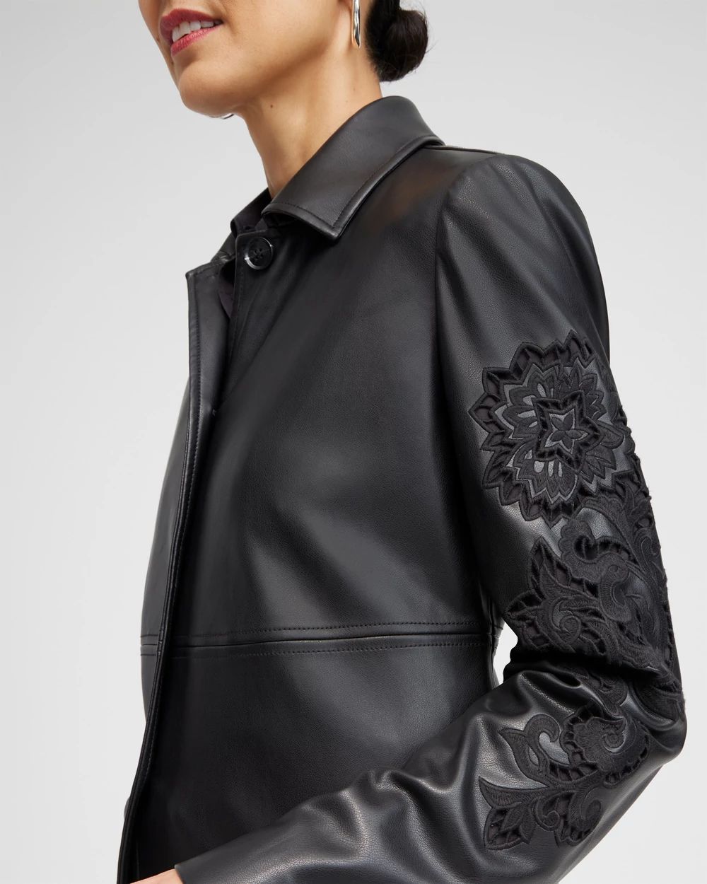 Faux Leather Cutwork Topper
