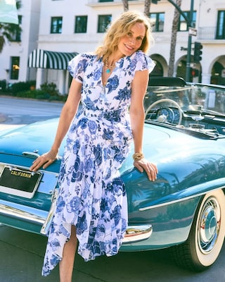 Floral Smocked Waist Dress