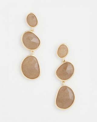 Neutral Stone Drop Earrings click to view larger image.