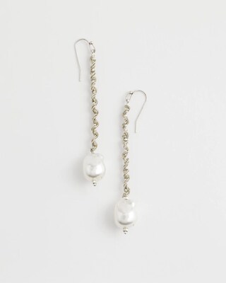 Faux Pearl Drop Earrings