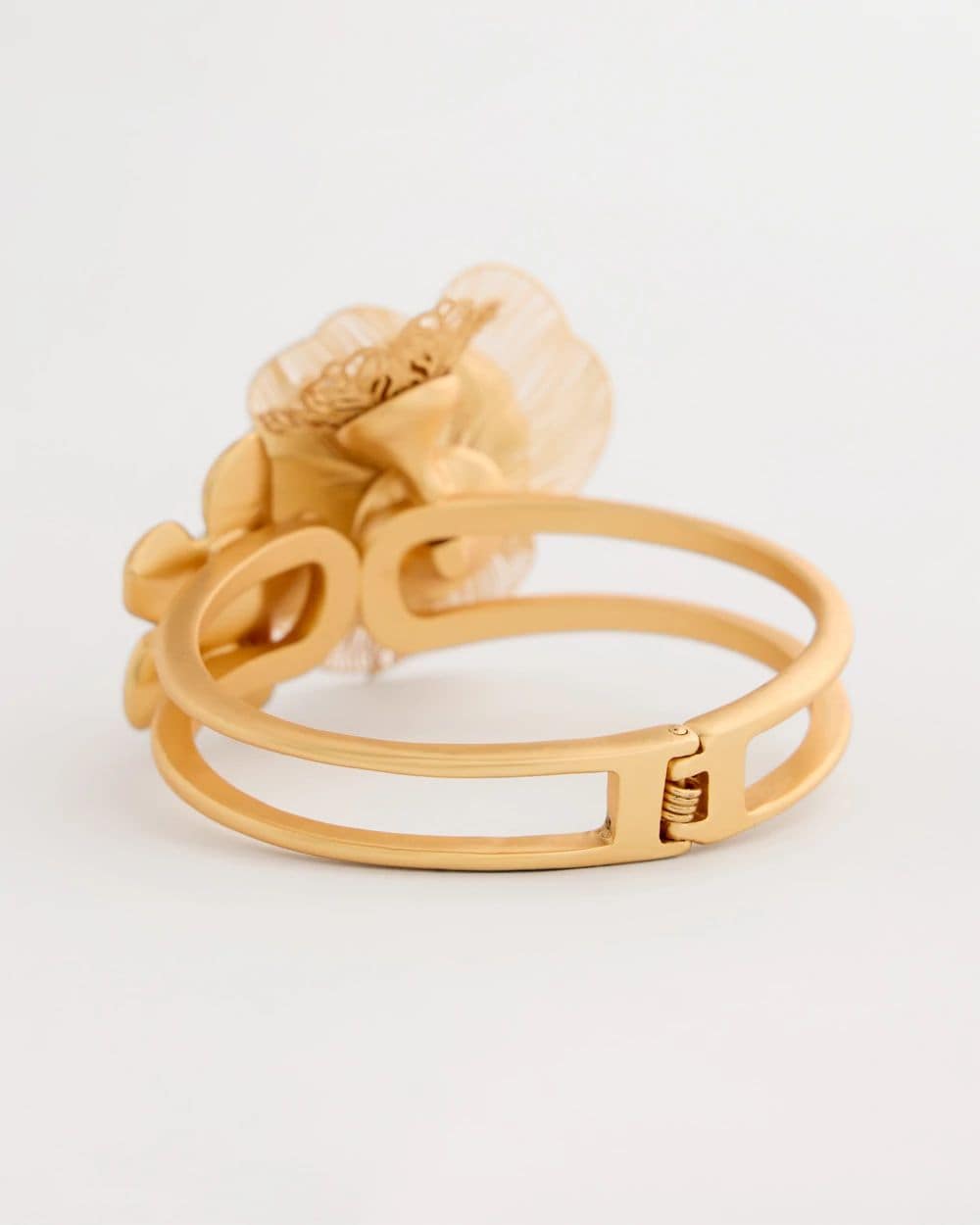 Filigree Flower Hinge Cuff Bracelet click to view larger image.