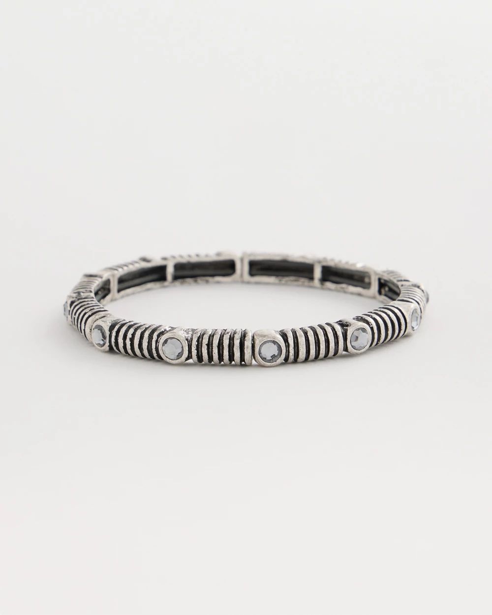 Silvertone Stretch Bracelet