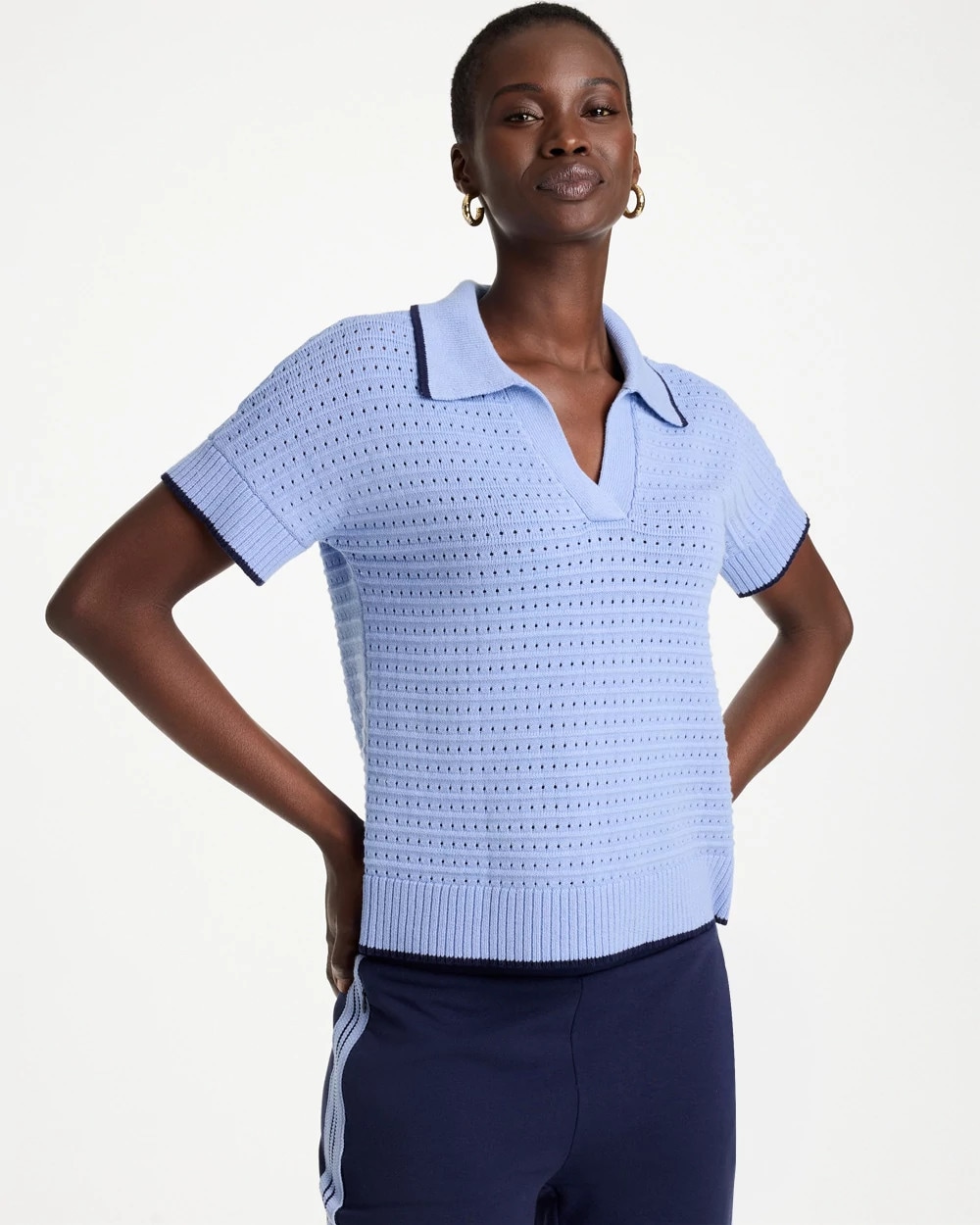 Zenergy® Luxe Pointelle Sweater