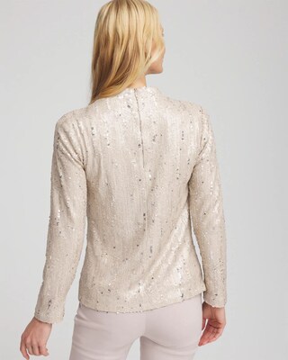 Sequin Funnel Neck Tee click to view larger image.