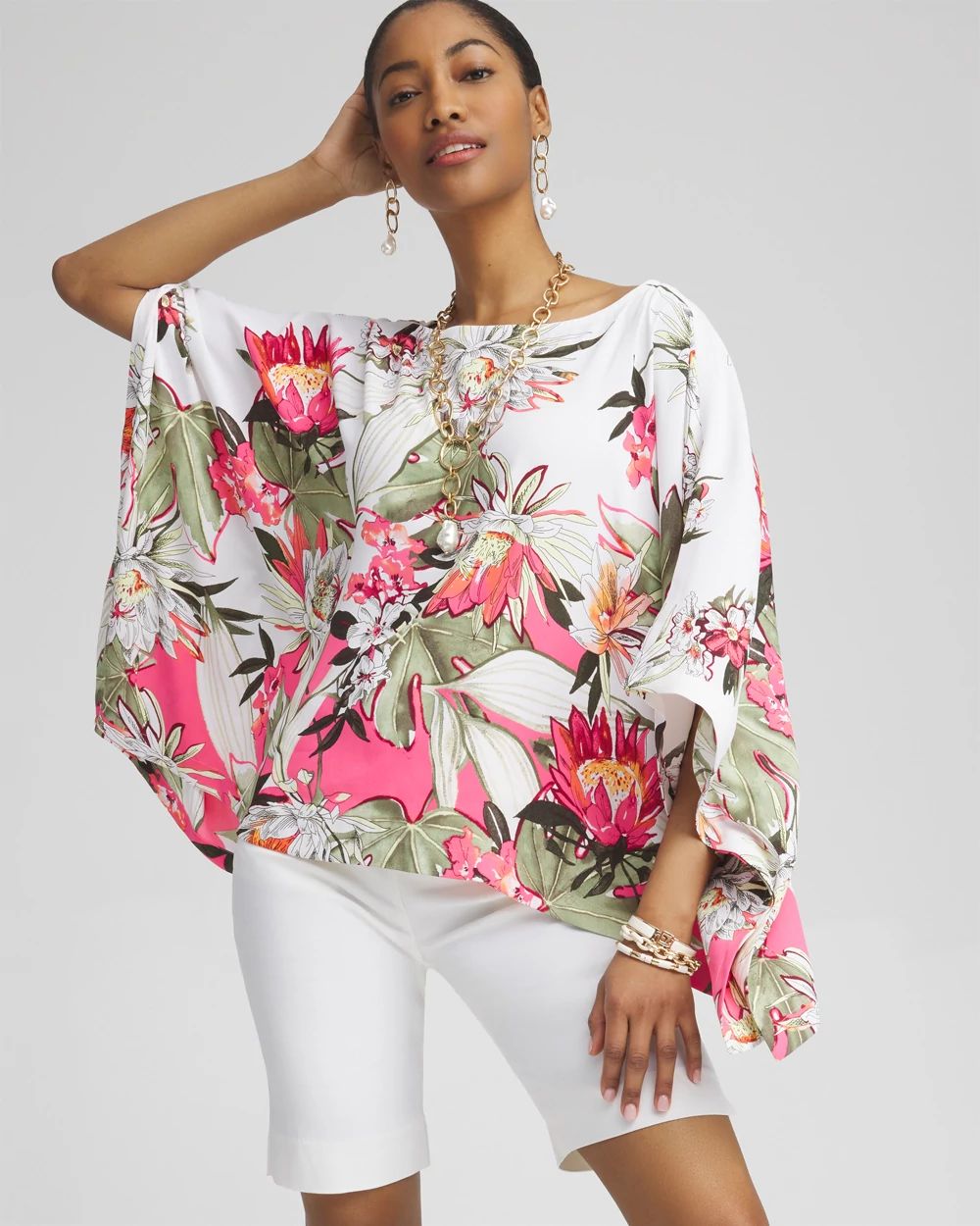 Floral Poncho