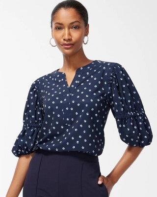 Zenergy UPF Neema Dot Print Top