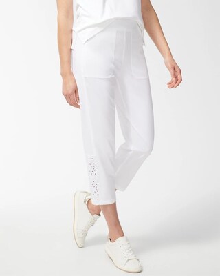 Zenergy Neema White Eyelet Crops