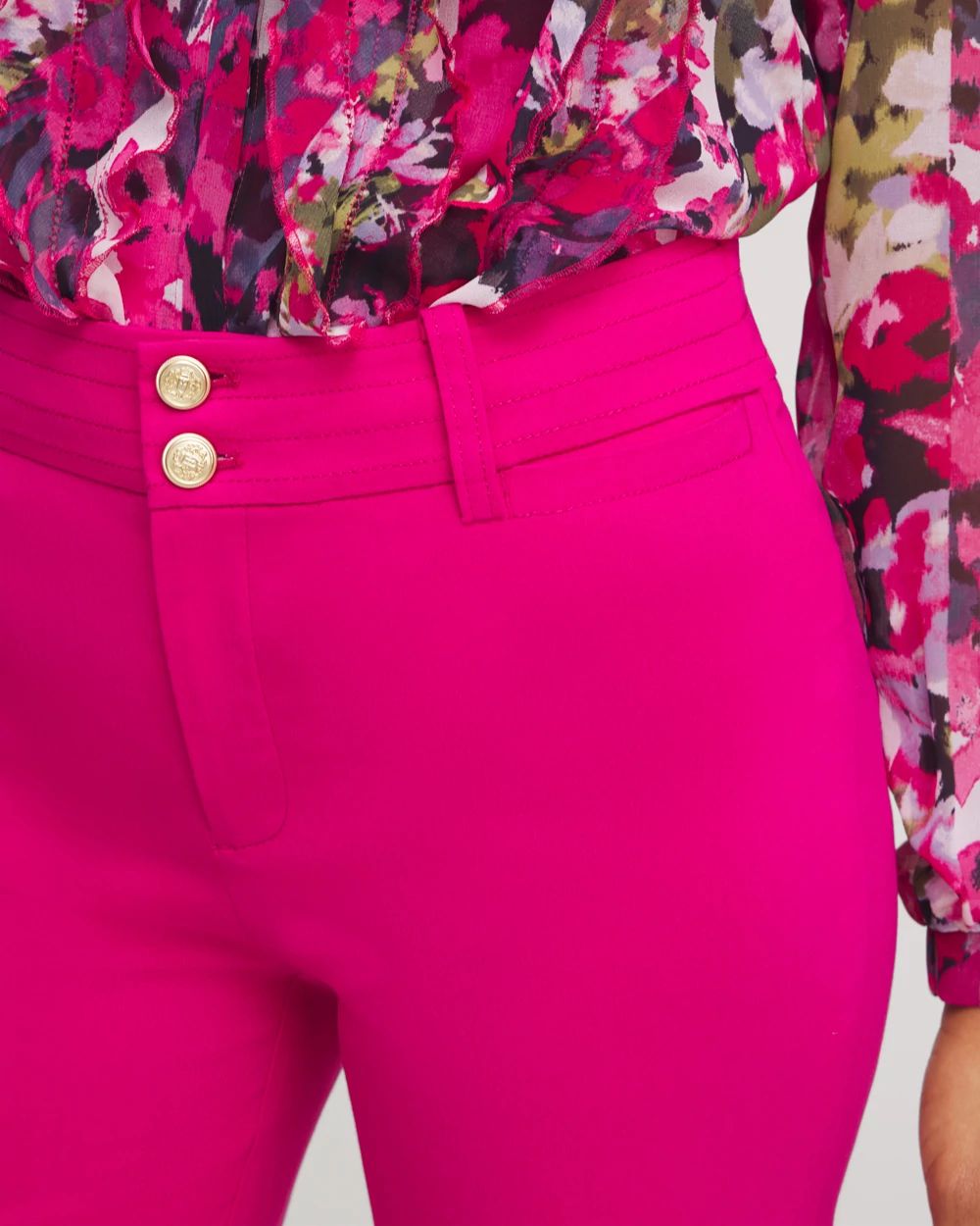 Trapunto Wide Leg Cropped Pants