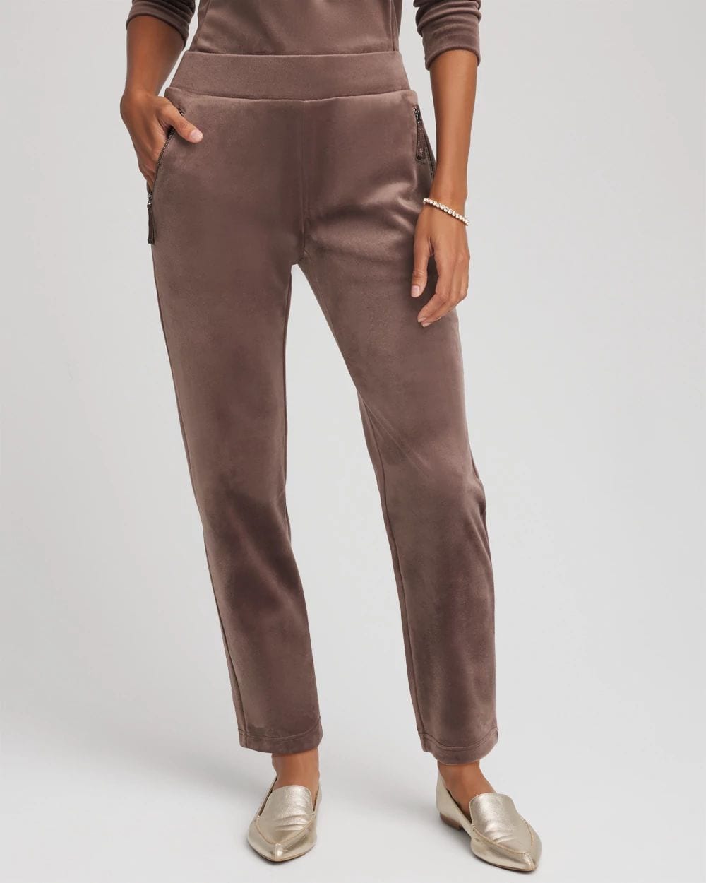 Zenergy® Scuba Velour Tapered Ankle Pants
