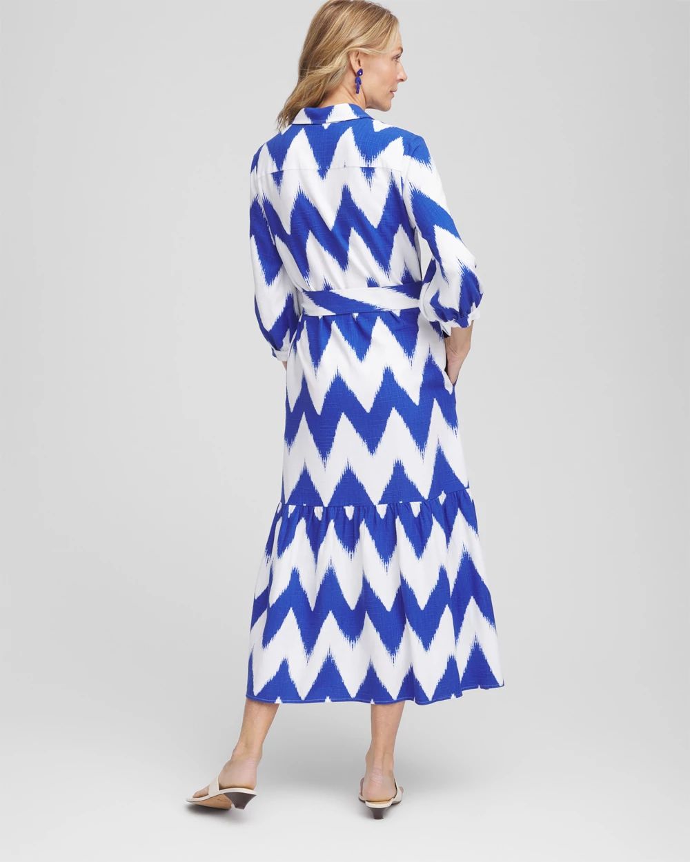 Chevron Striped Shirtdress