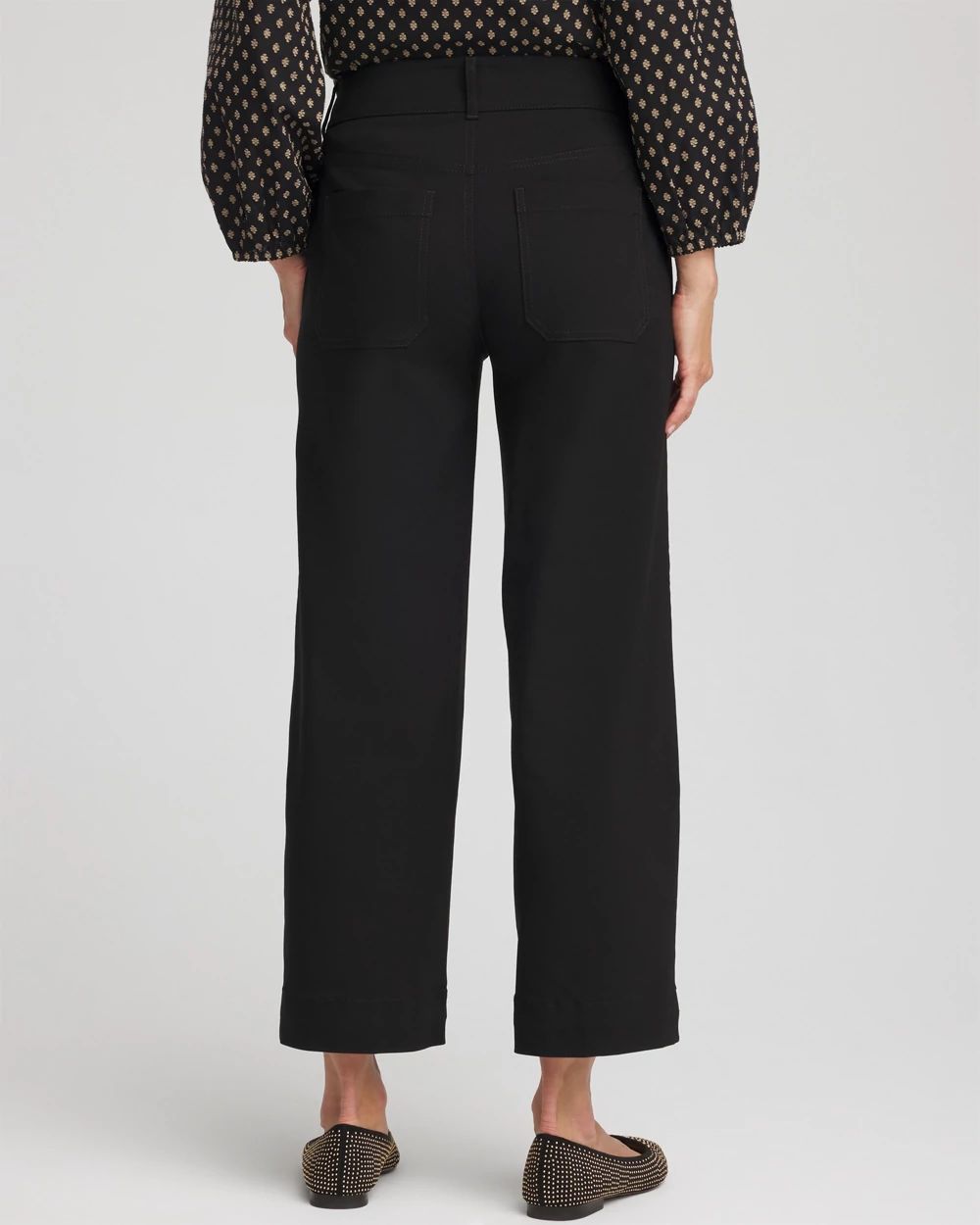 Cropped Slim Straight-Leg Pants