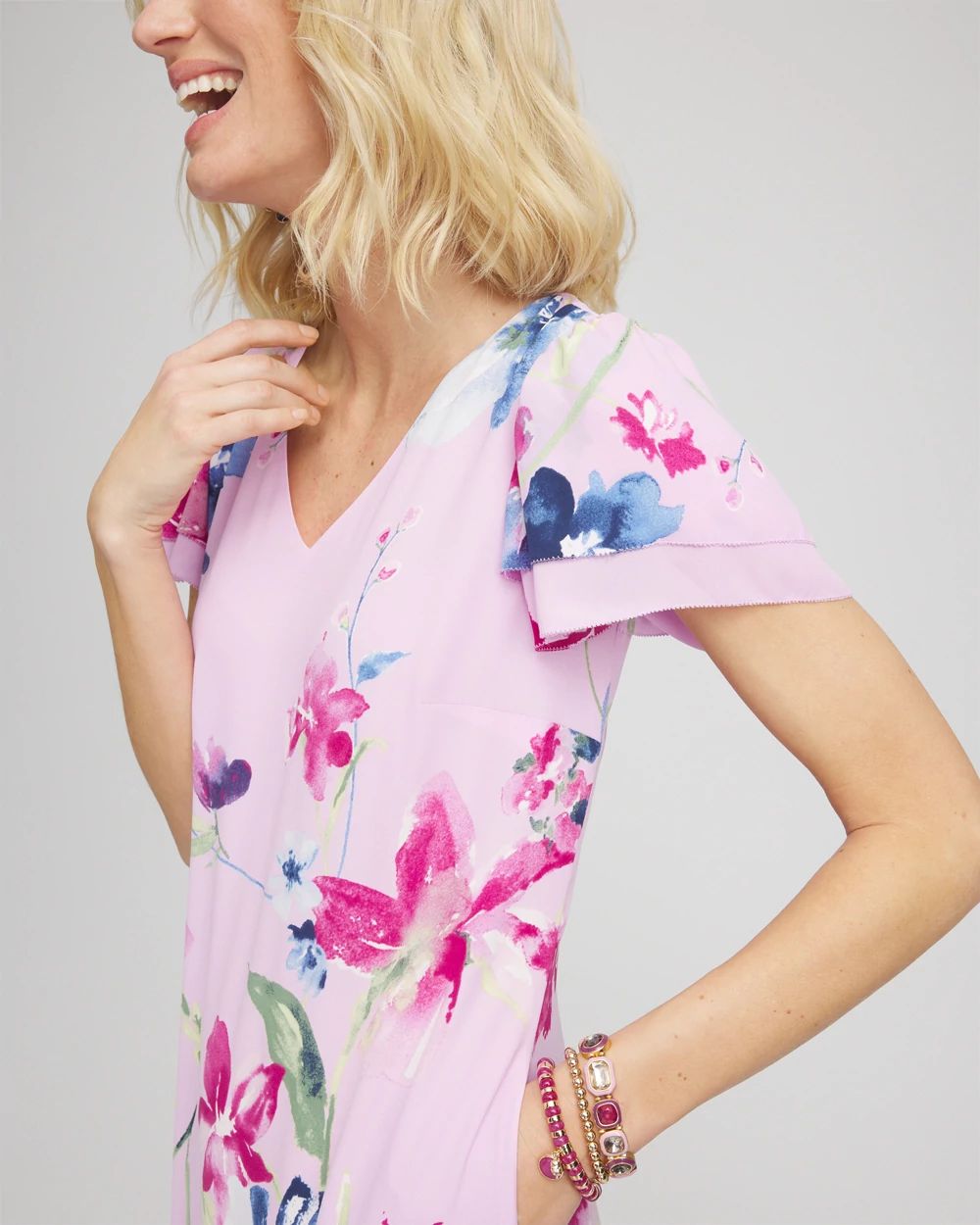 Crepe V-Neck Maxi Dress
