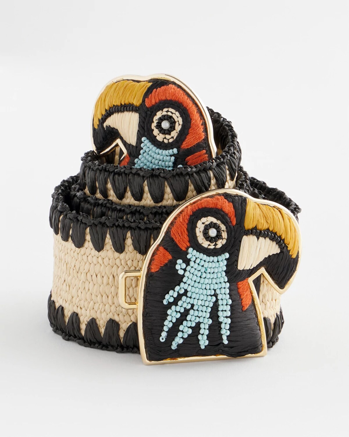 Chico's Tropical Parrot Stretch Belt