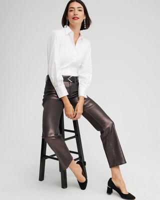 Poplin Embellished Sleeve Shirt