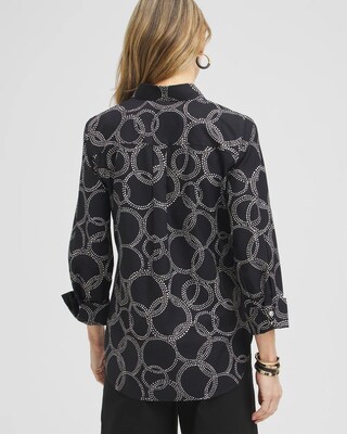 No Iron™ Stretch Circle Print Shirt