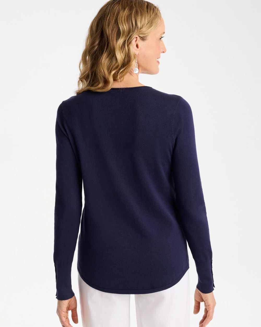 Ella V-Neck Pullover Sweater click to view larger image.