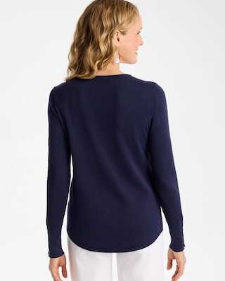 Ella V-Neck Pullover Sweater click to view larger image.