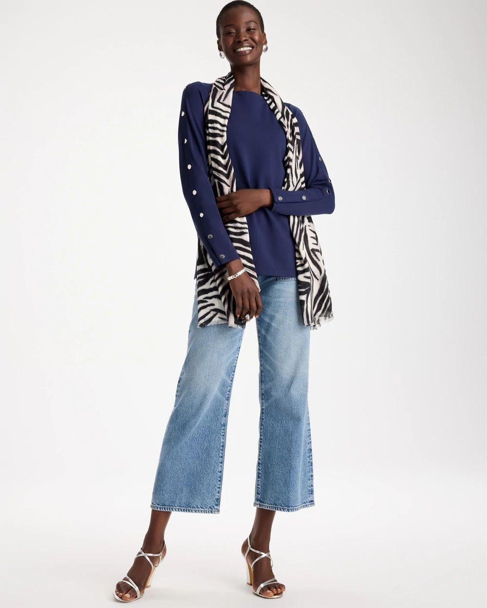Ponte Button Sleeve Tunic click to view larger image.