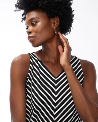 Touch of Cool Striped V-Neck Tank