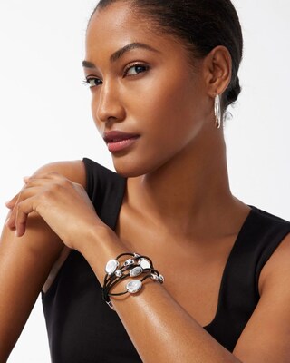 Black & Silver Tone Magnetic Bracelet