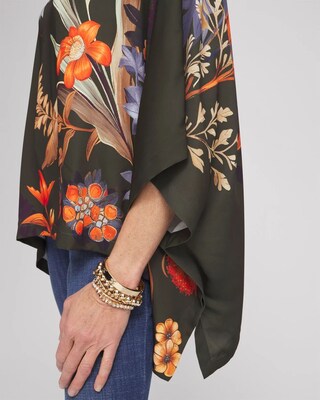 Autumn Floral Poncho