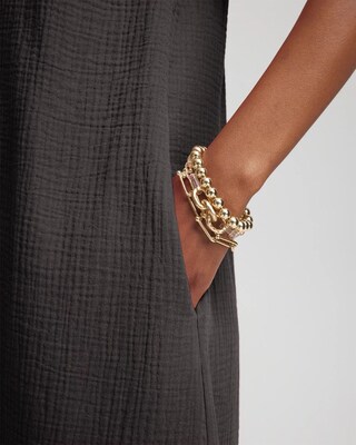 Gauze Shirt Dress
