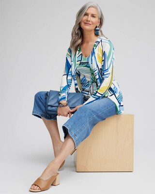 Spun Rayon Sailboat Cardigan