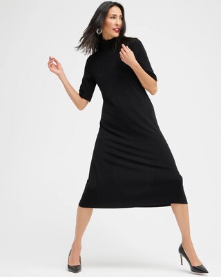 Travelers Mock Neck Midi Dress
