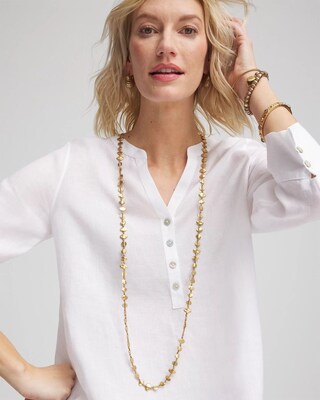 Gold Nugget Single Strand Necklace click to view larger image.