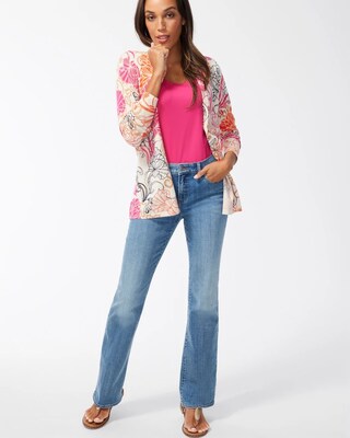 Spun Rayon Warm Floral Cardigan