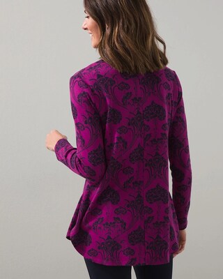 Floral Mockneck Pima Cotton Tunic